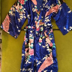 Peacock kimono robe